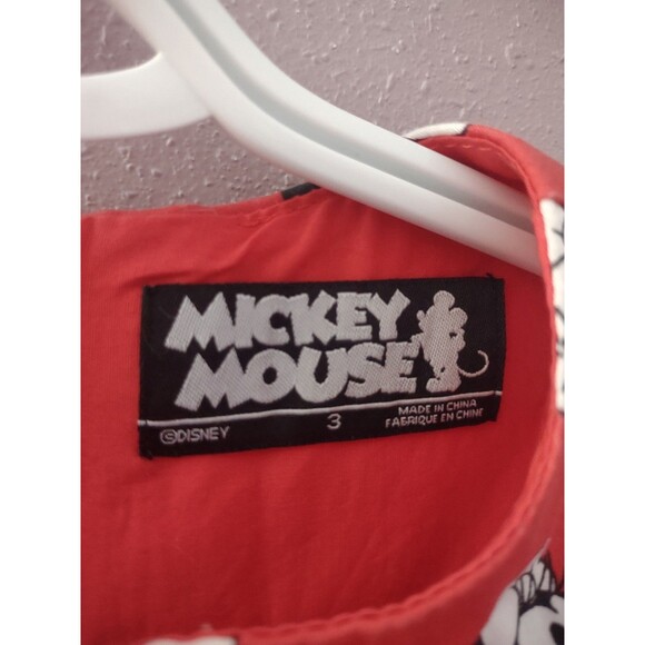 Disney Store Mickey Minnie Mouse Tutu Tulle Red Sleeveless Dress Sz 3 Polka Dot - Picture 6 of 13